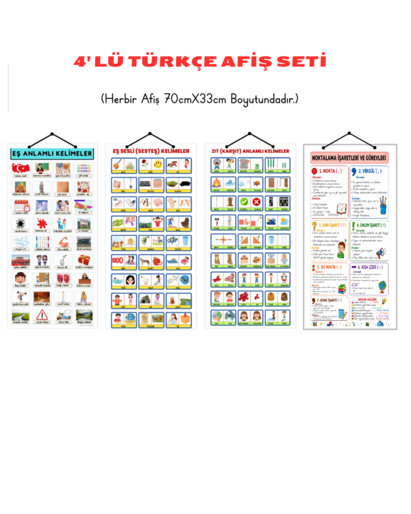 4′ LÜ TÜRKÇE AFİŞ SETİ